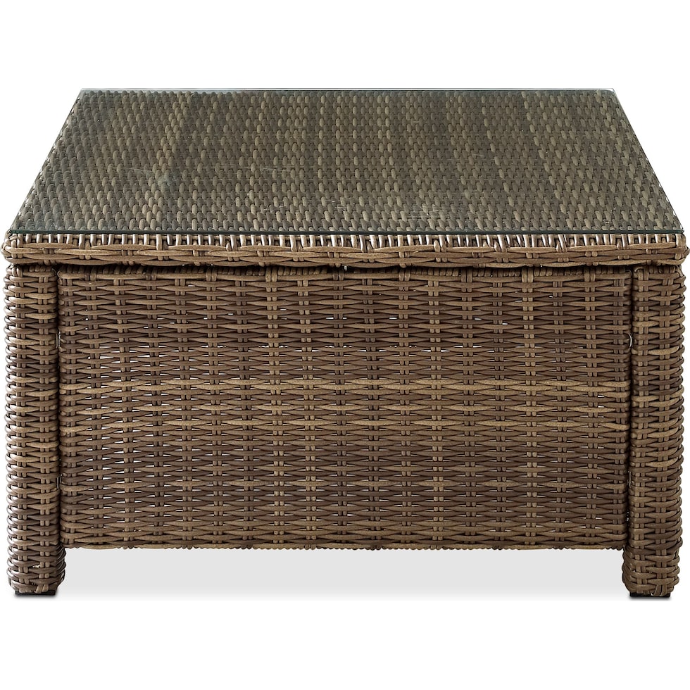 destin dark brown outdoor coffee table   