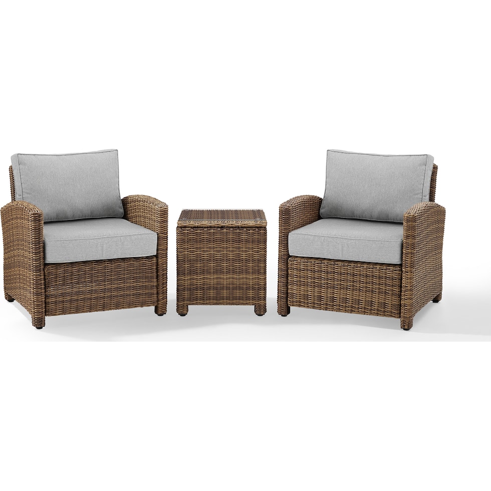 destin gray and brown outdoor chair set   