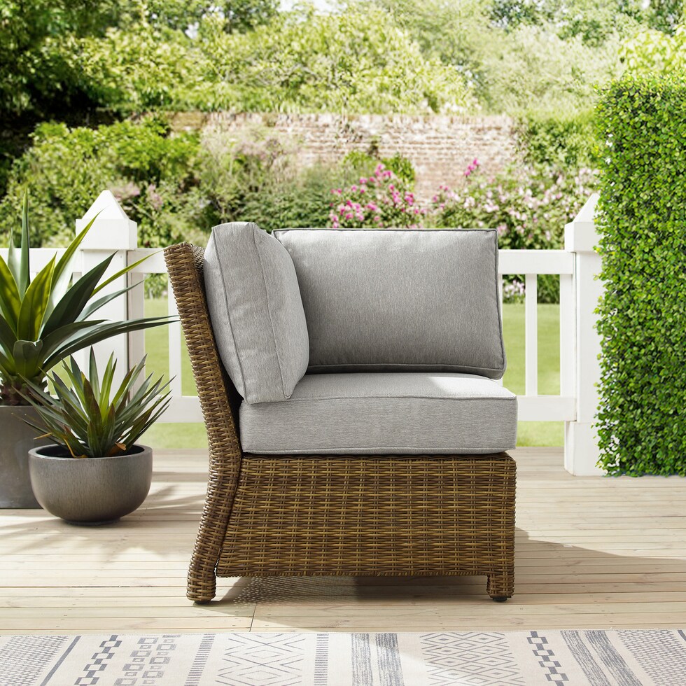 destin gray and brown outdoor chair   