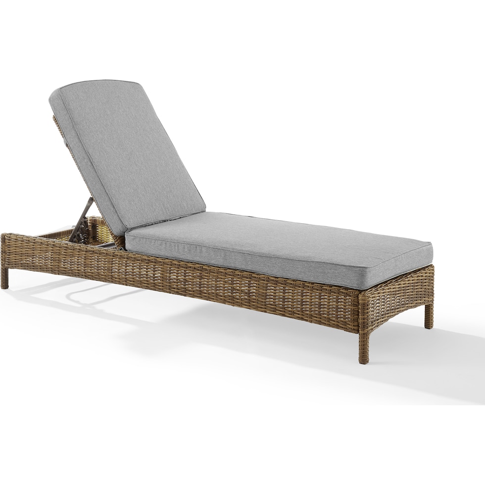 destin gray brown outdoor chaise   