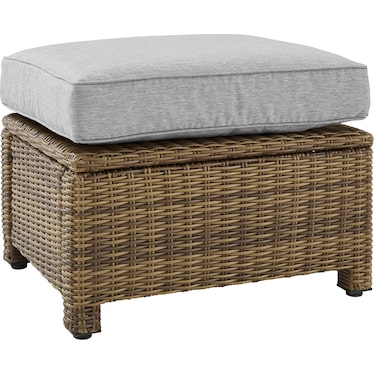 Destin Outdoor Ottoman - Gray/Brown