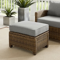 destin gray brown outdoor ottoman   
