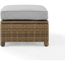 destin gray brown outdoor ottoman   