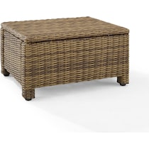 destin gray brown outdoor ottoman   