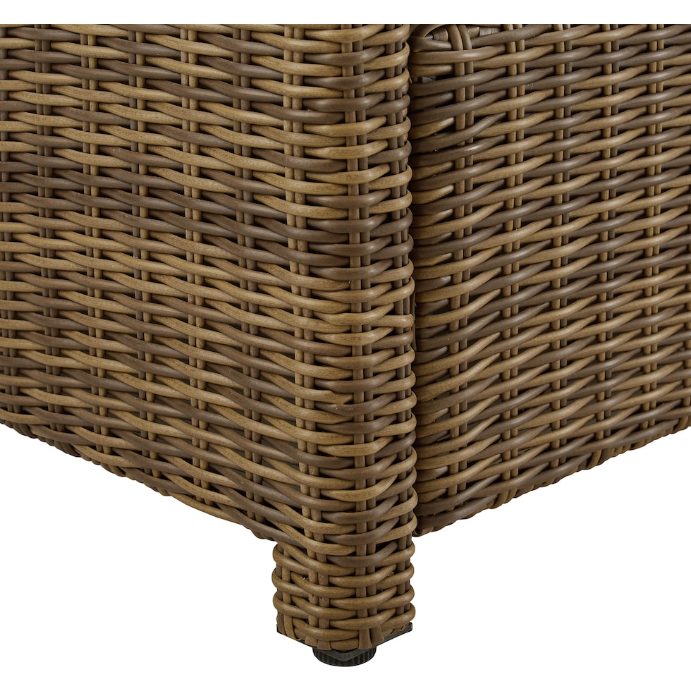 destin gray brown outdoor ottoman   