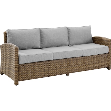 Destin Outdoor Sofa - Gray/Brown