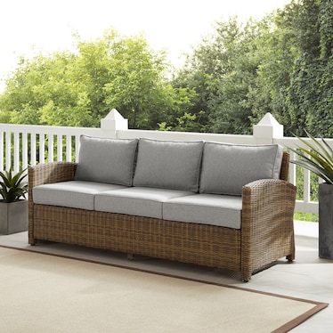 Destin Outdoor Sofa - Gray/Brown