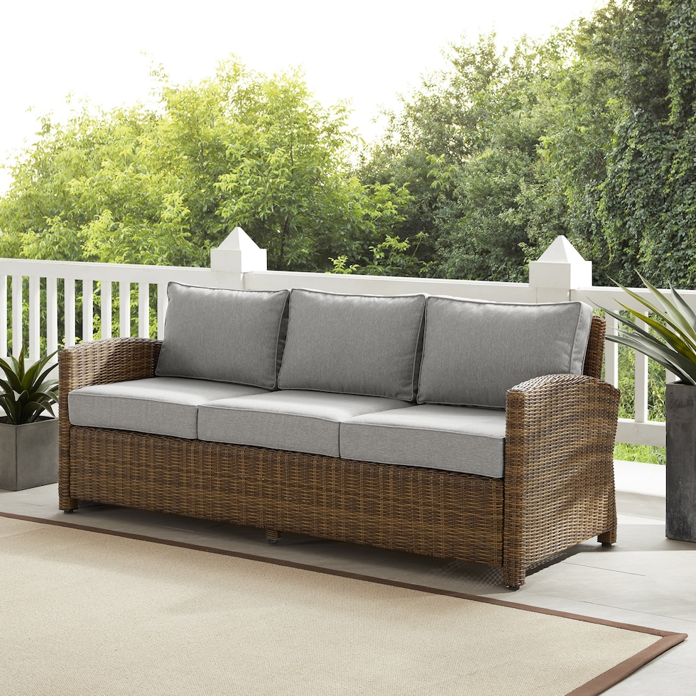 destin gray brown outdoor sofa   