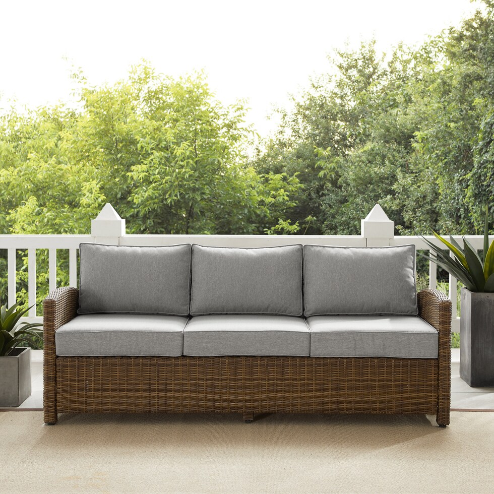 destin gray brown outdoor sofa   