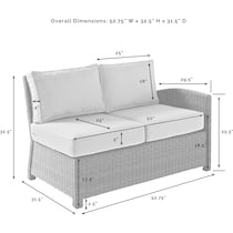 destin gray navy outdoor sectional set   