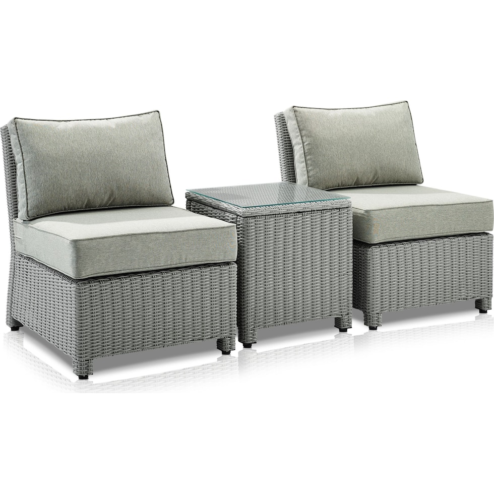 destin gray outdoor chair set   
