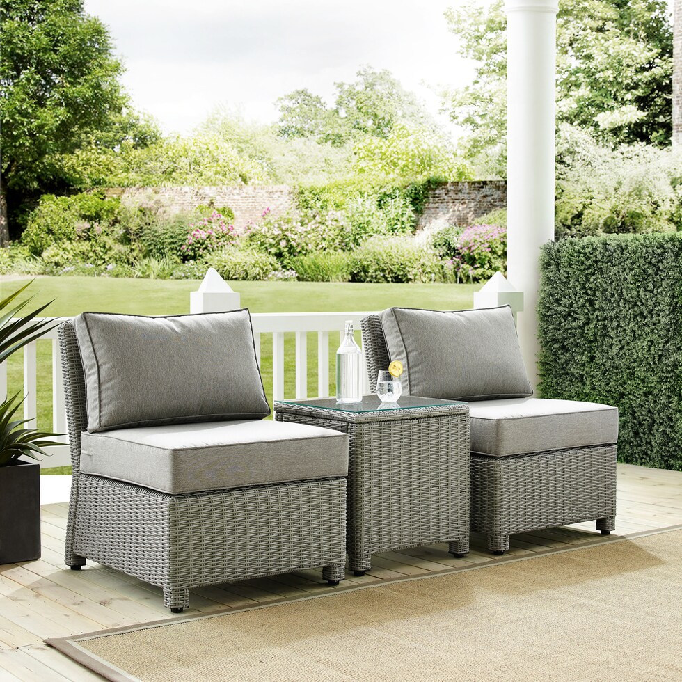 destin gray outdoor chair set   