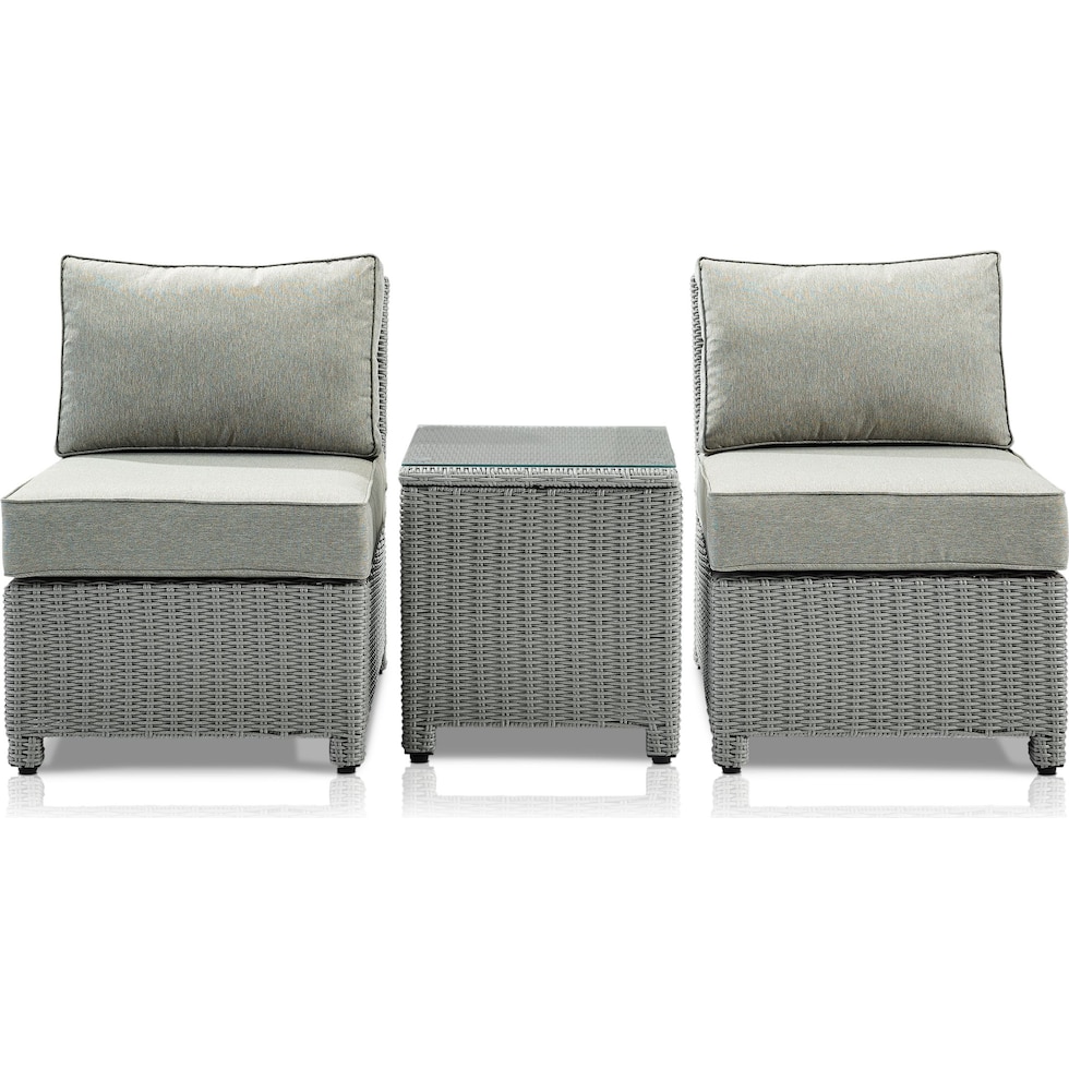 destin gray outdoor chair set   