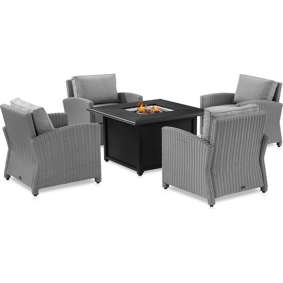 destin gray outdoor chair set   