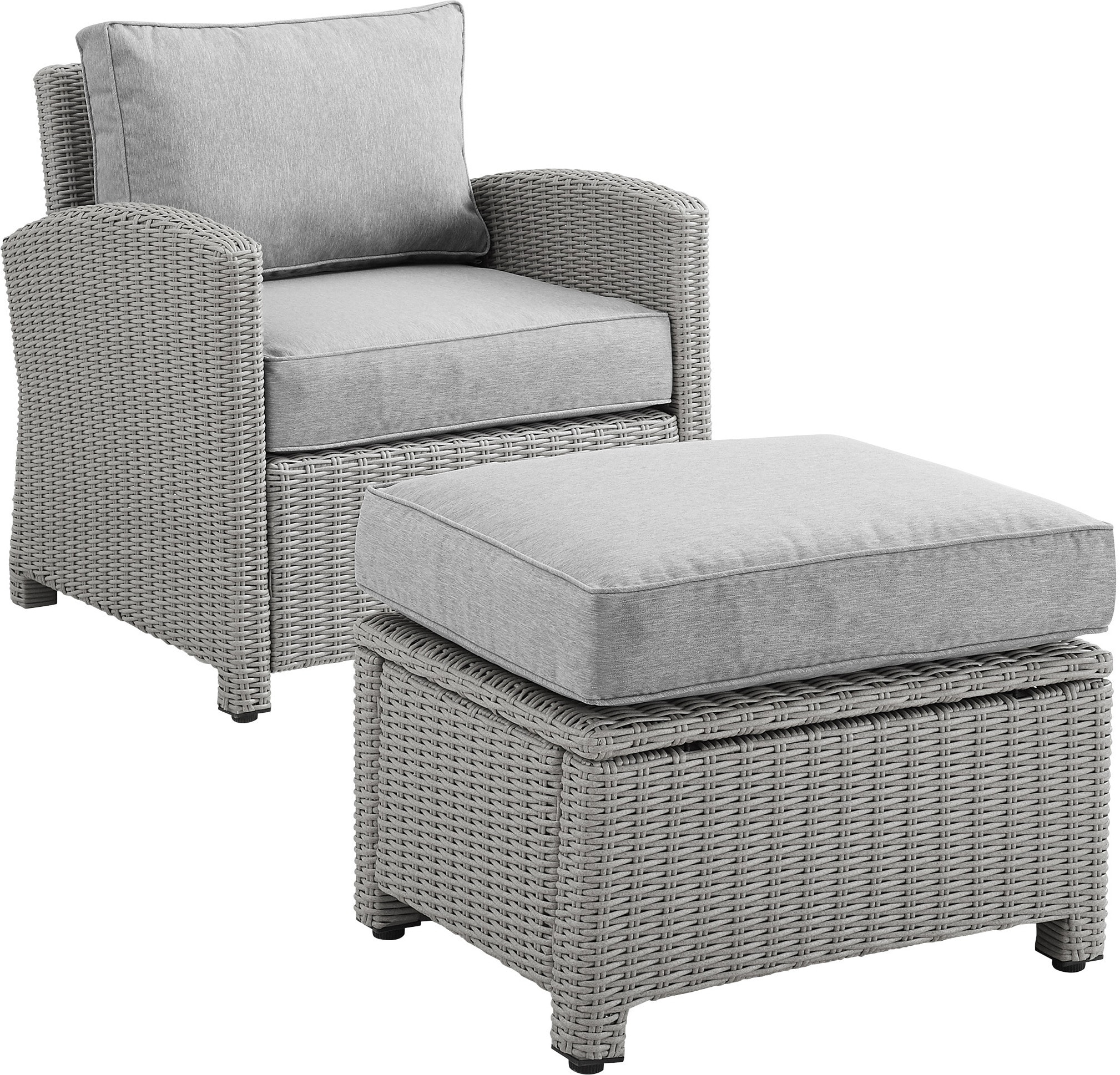 Patio chair discount and ottoman set