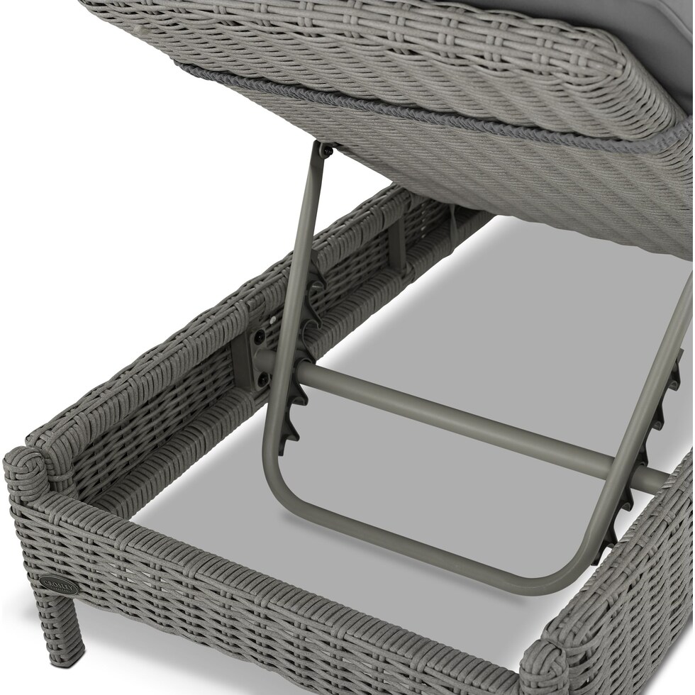 destin gray outdoor chaise   