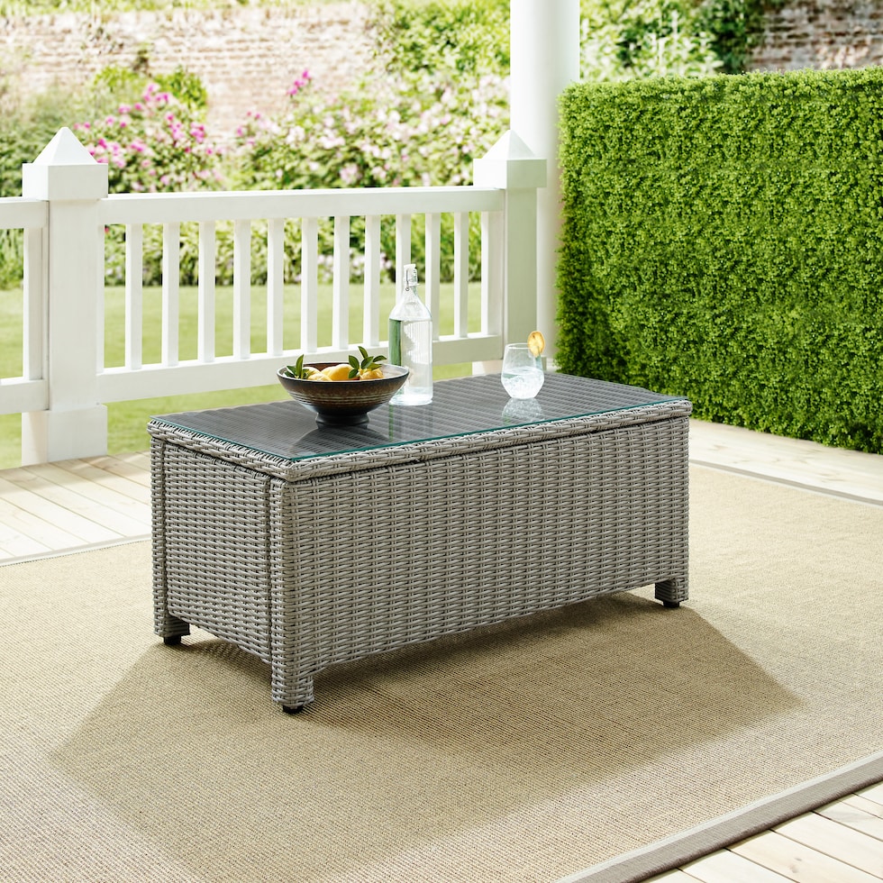 destin gray outdoor coffee table   