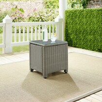 destin gray outdoor end table   