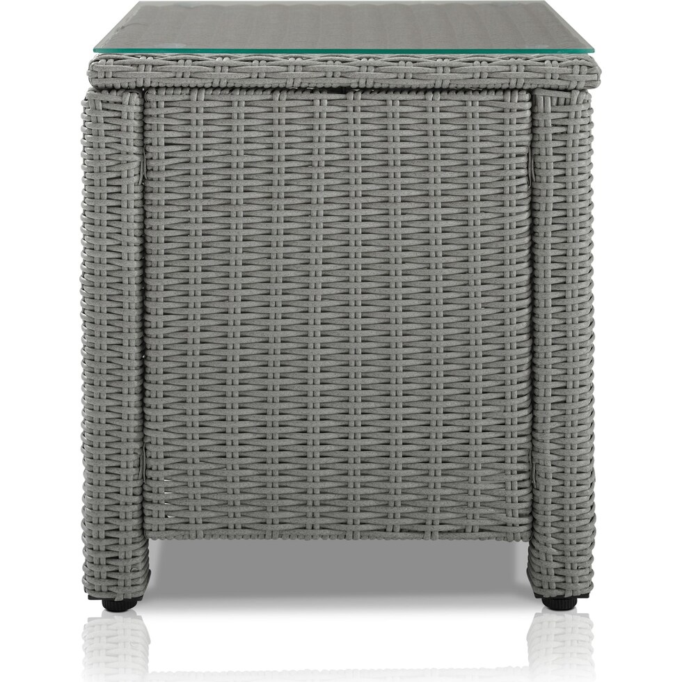 destin gray outdoor end table   