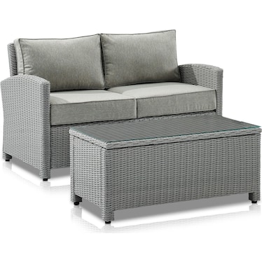 Destin Outdoor Loveseat and Coffee Table Set