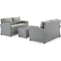 destin gray outdoor loveseat set   