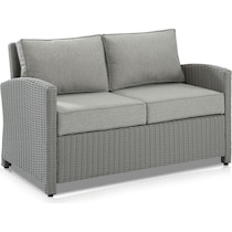 destin gray outdoor loveseat set   