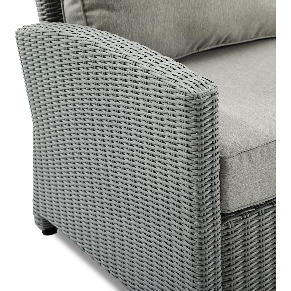 destin gray outdoor loveseat set   