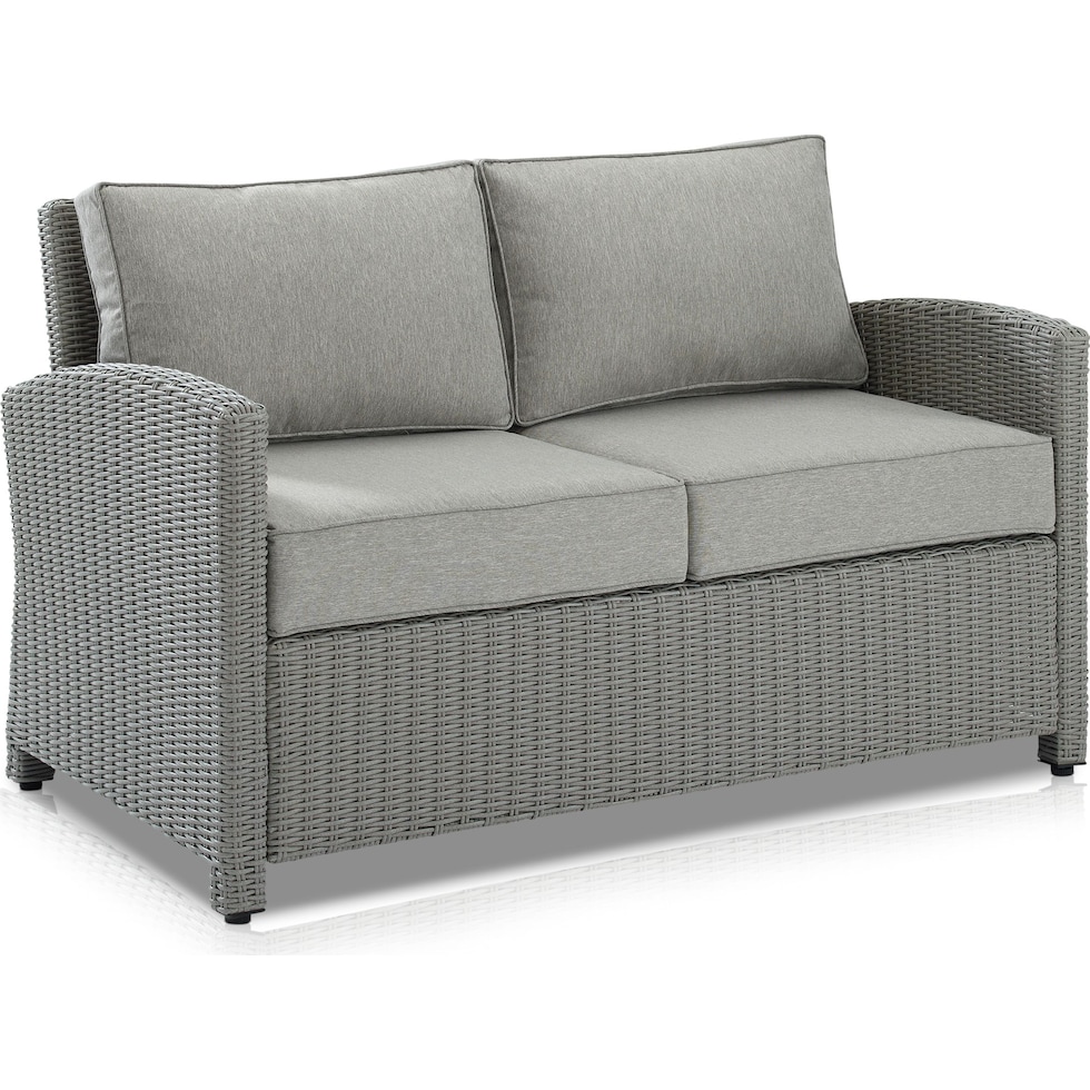 destin gray outdoor loveseat   