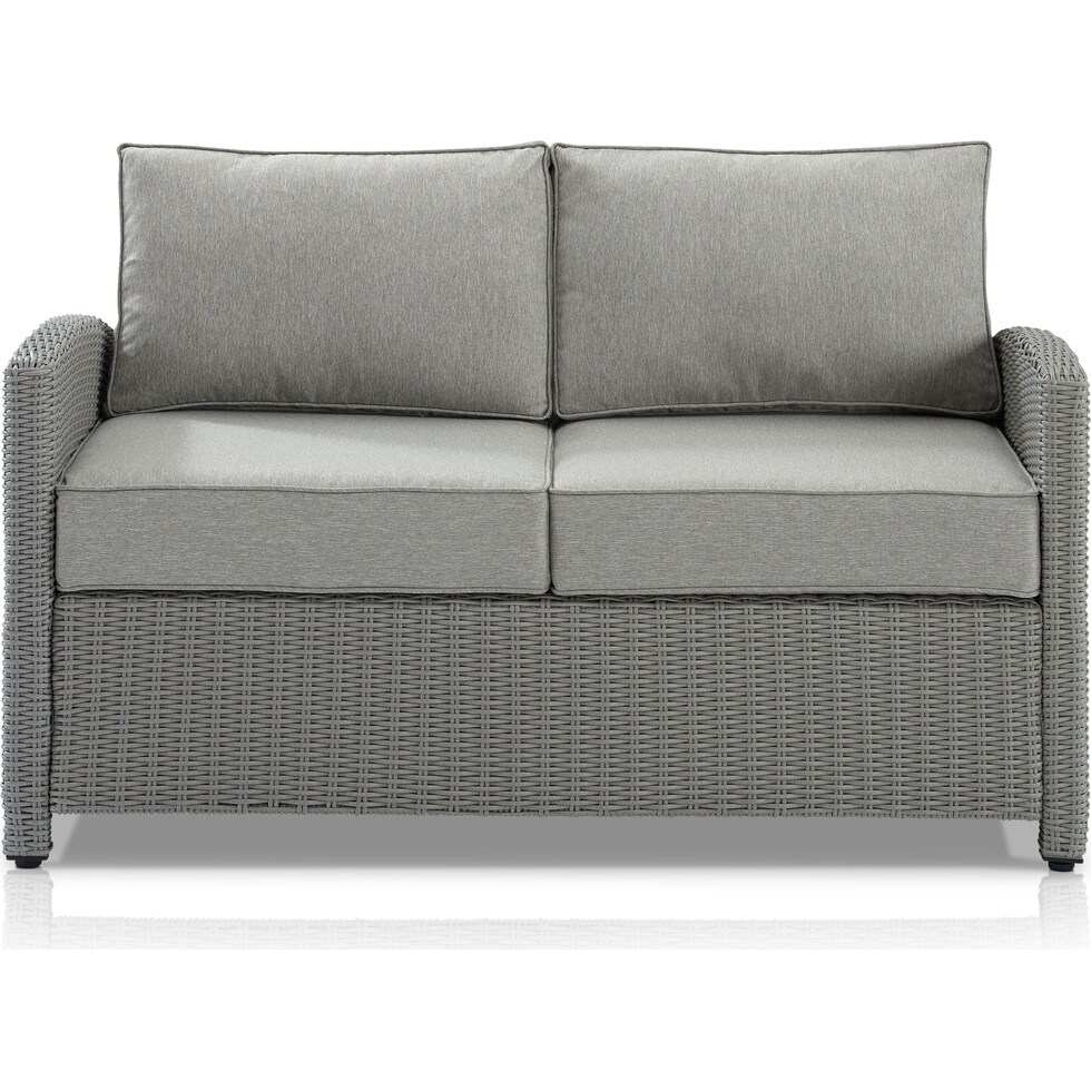 destin gray outdoor loveseat   