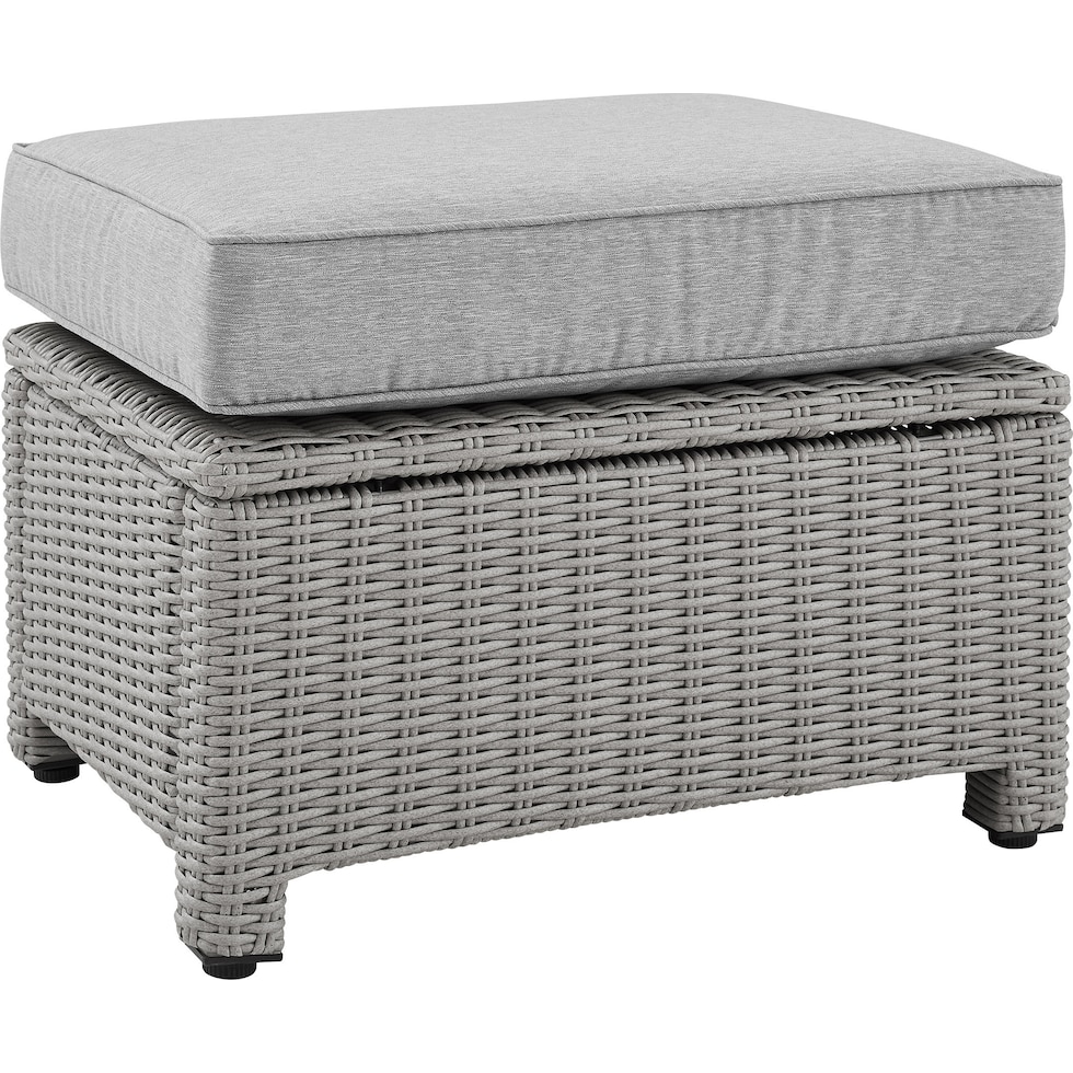 destin gray outdoor ottoman   