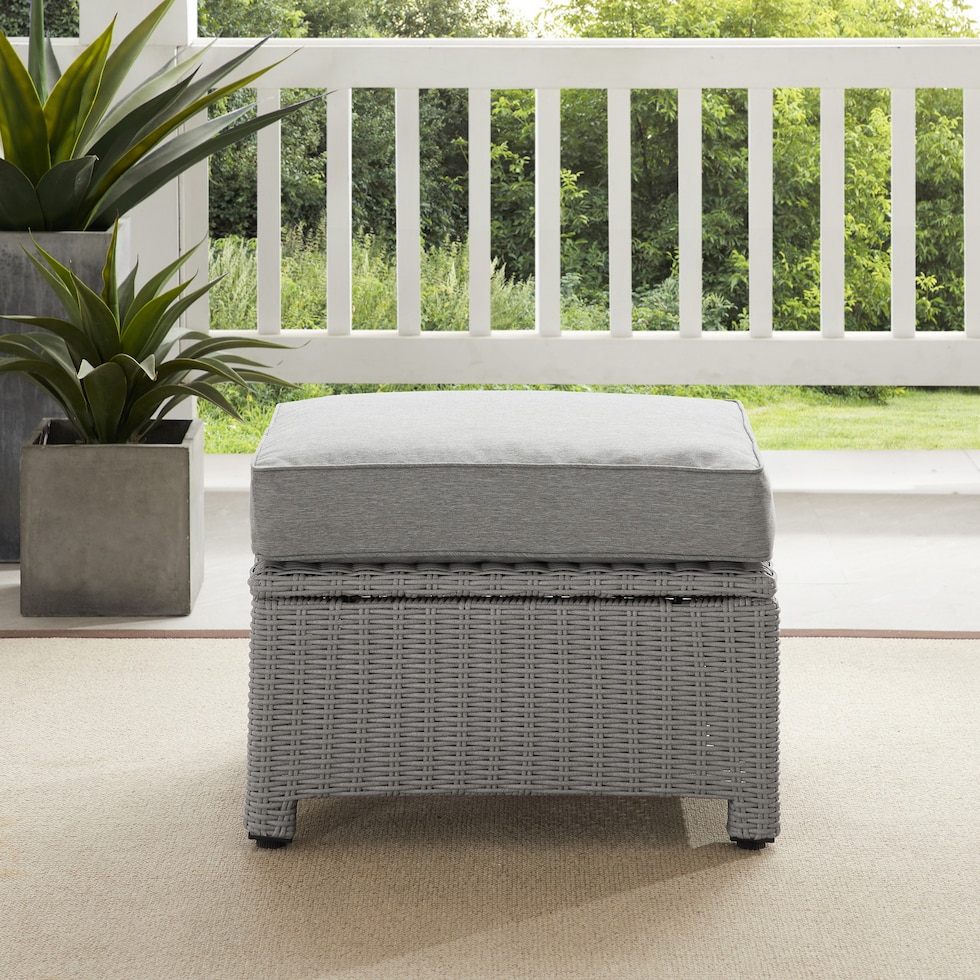 destin gray outdoor ottoman   