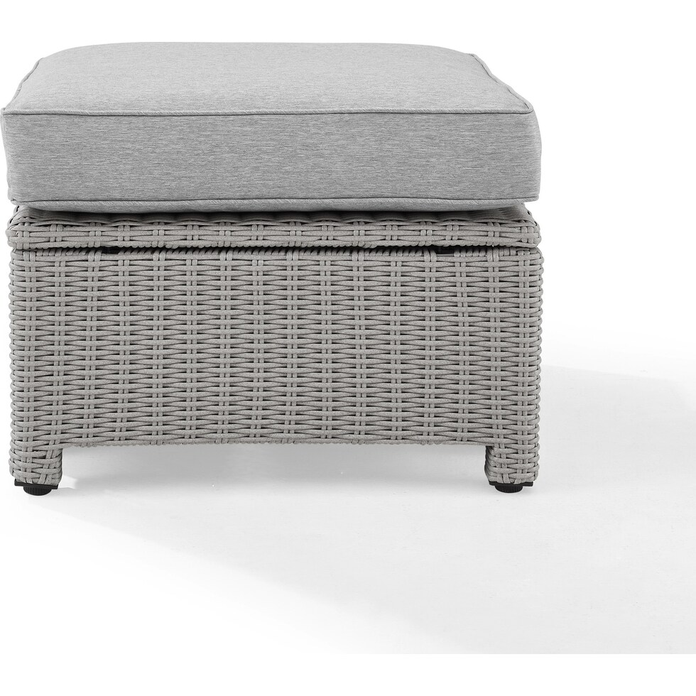 destin gray outdoor ottoman   