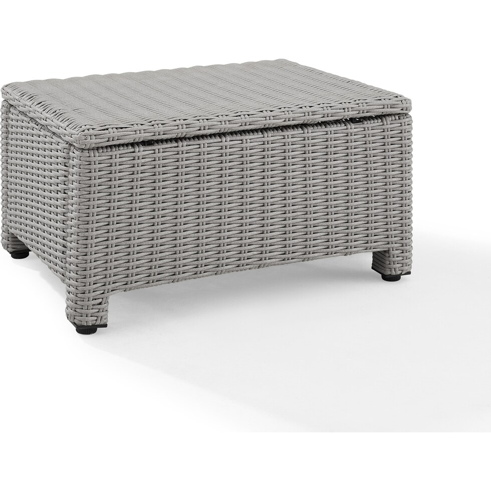 destin gray outdoor ottoman   