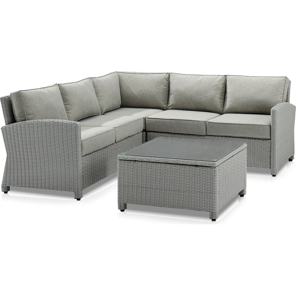 destin gray outdoor sectional set   