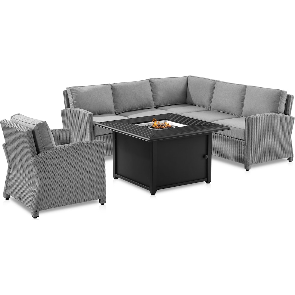destin gray outdoor sectional set   