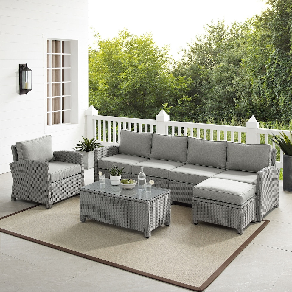 destin gray outdoor sectional set   