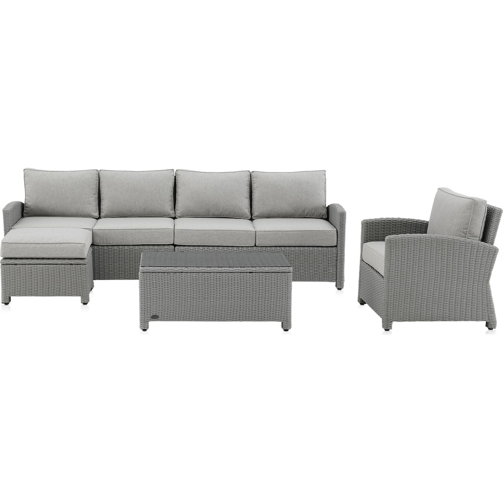 destin gray outdoor sectional set   