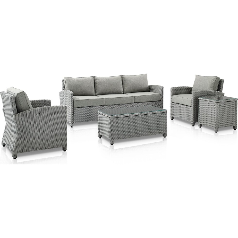 destin gray outdoor sofa set   