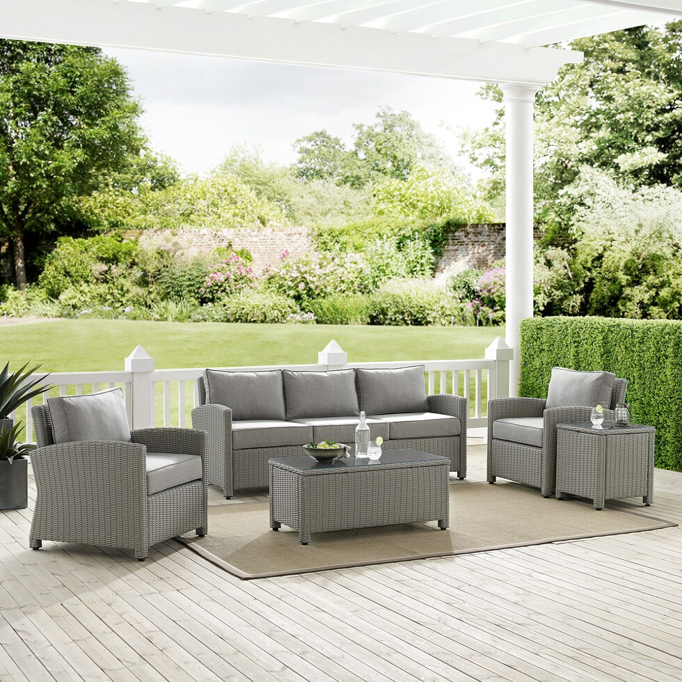 destin gray outdoor sofa set   