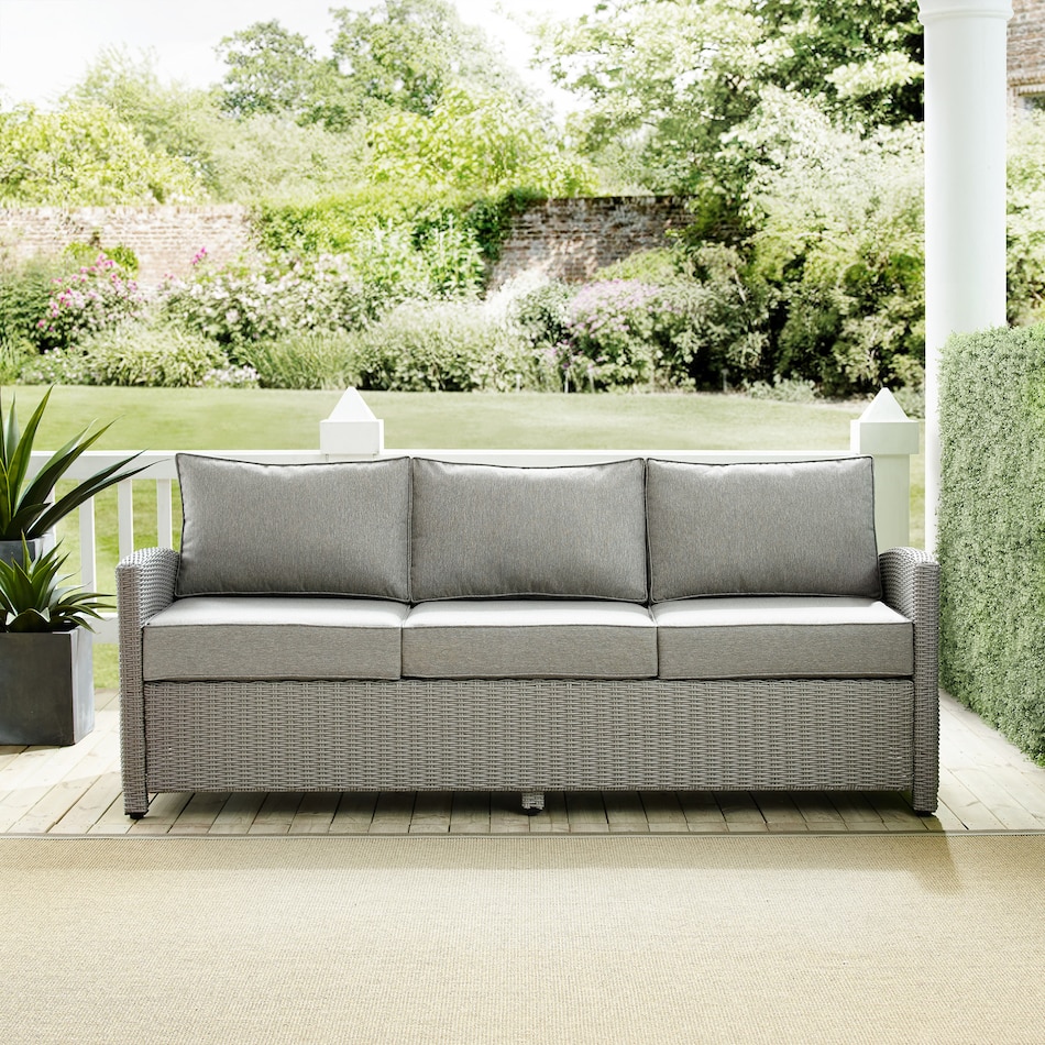 destin gray outdoor sofa   