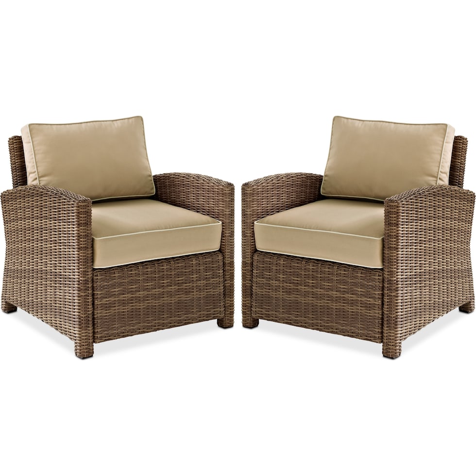 destin light brown outdoor chair set   
