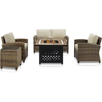 destin light brown outdoor loveseat set   