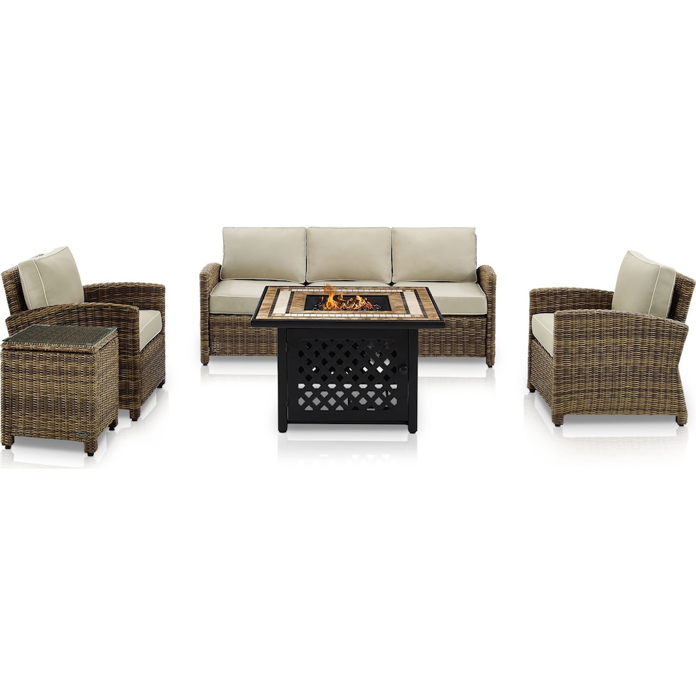 destin light brown outdoor sofa set   