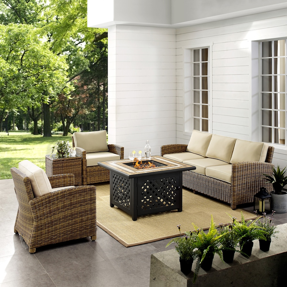 destin light brown outdoor sofa set   