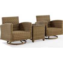 destin navy brown outdoor swivel rocker set   