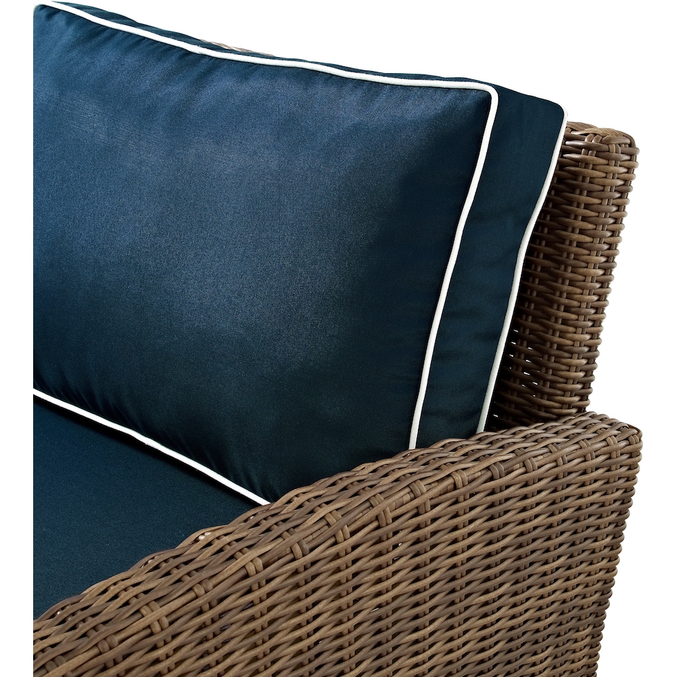 destin navy brown outdoor swivel rocker set   