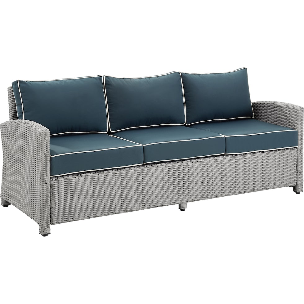 destin navy gray outdoor sofa   