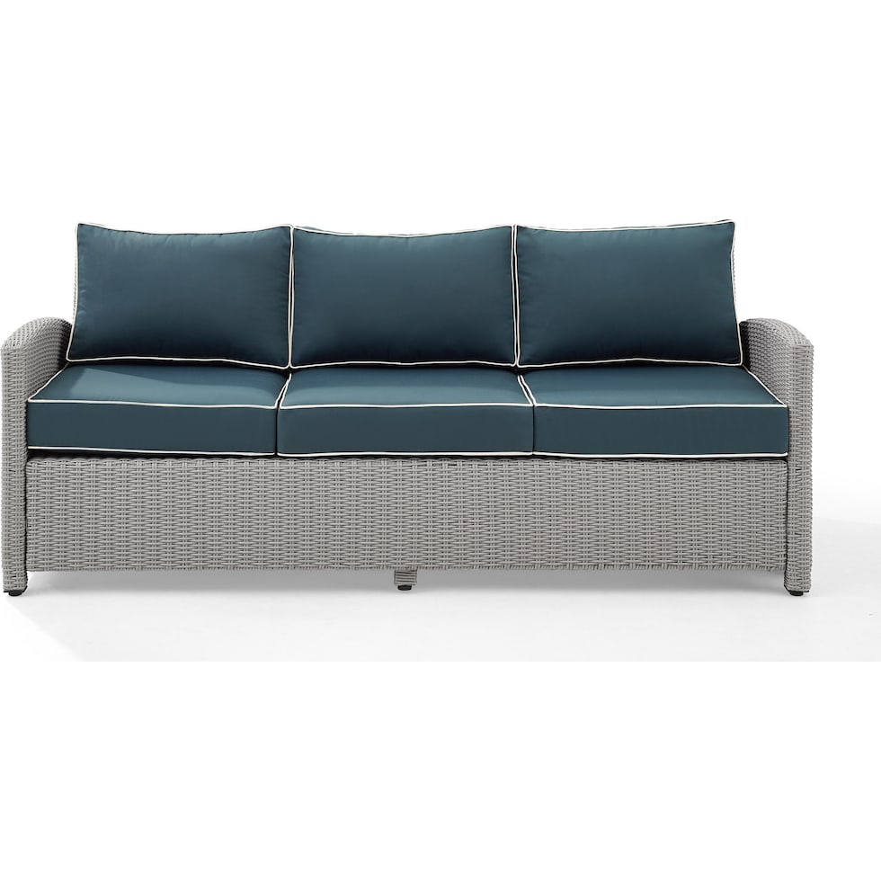 destin navy gray outdoor sofa   