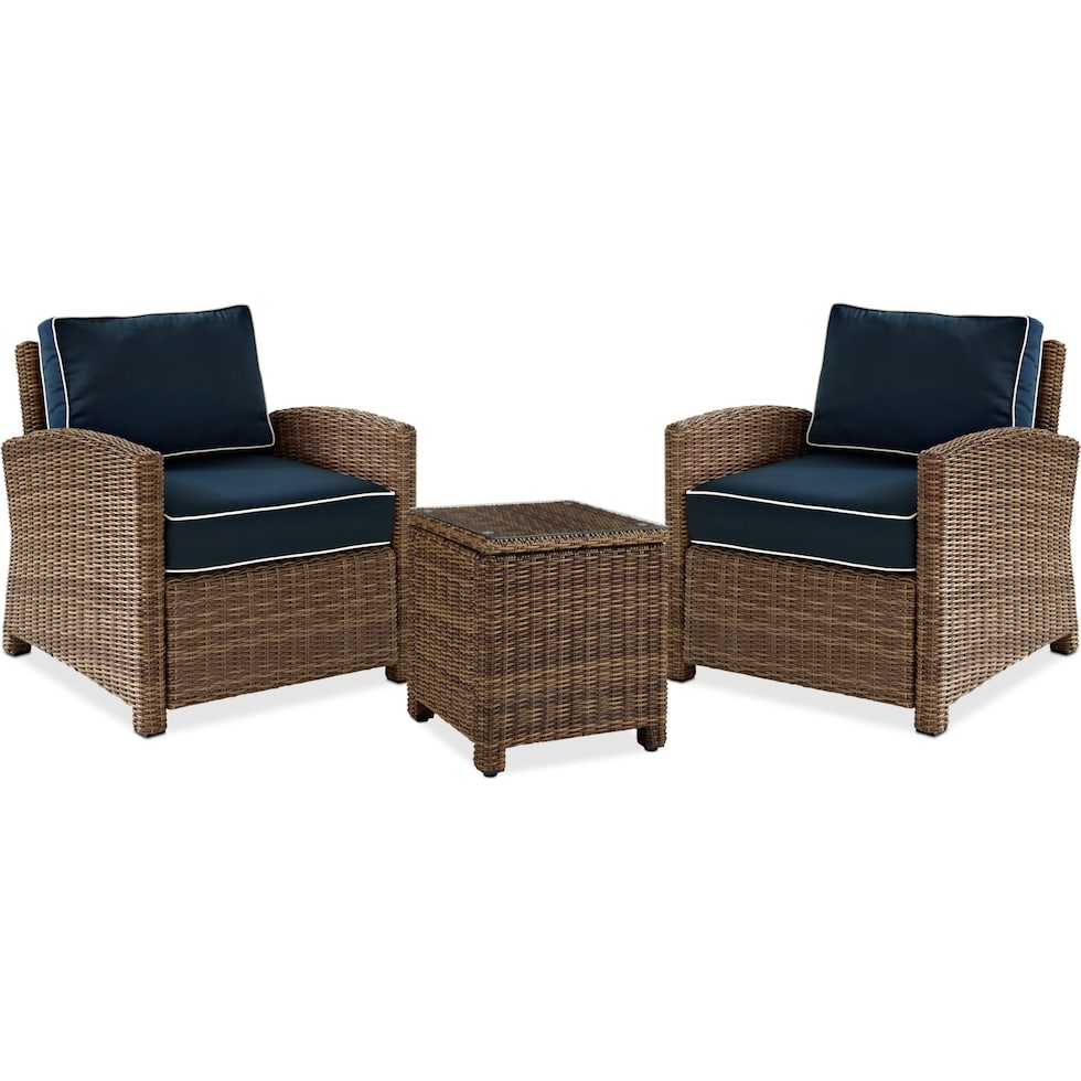 destin navy outdoor chair set   
