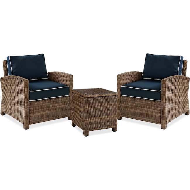 Outdoor Furniture - Destin 2 Outdoor Chairs and End Table Set